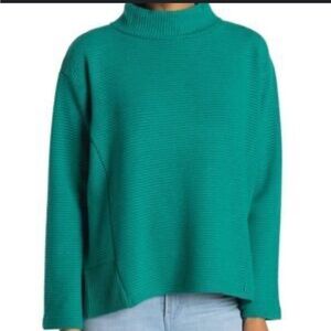 Melloday Teal Ottoman Funnel Neck Turtleneck Sweater